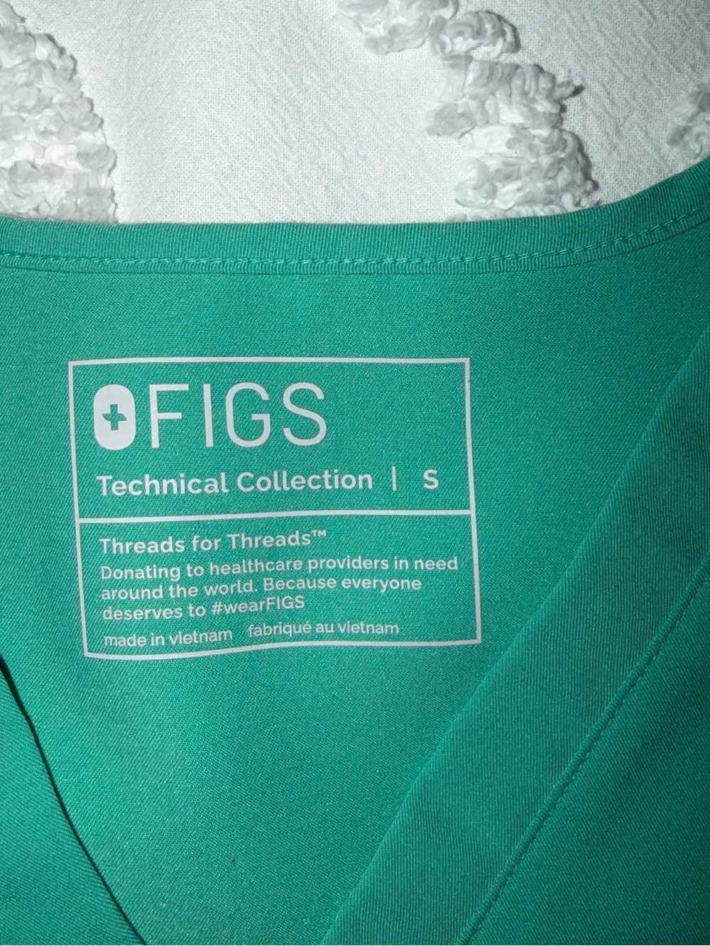 Figs Catarina Top Surgical Green Small - Picture 3 of 4